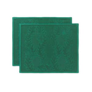 Stjerne Riflet dækkeservietter, grøn - 2 stk