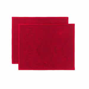 Stjerne Riflet dækkeservietter, rød - 2 stk